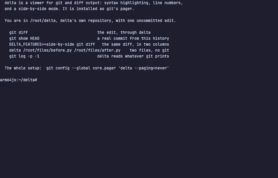 delta running in your browser