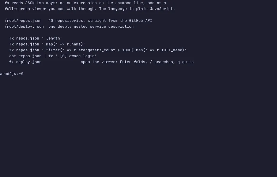 fx running in your browser